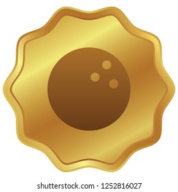 An Illustrated Icon Isolated on a Background - Bowling Ball
