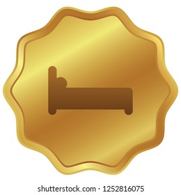 An Illustrated Icon Isolated on a Background - Bed
