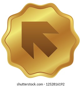 An Illustrated Icon Isolated on a Background - Arrow Up Left