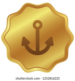 An Illustrated Icon Isolated on a Background - Anchor