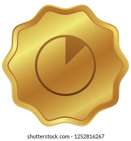 An Illustrated Icon Isolated on a Background - 12 Percent Pie Chart