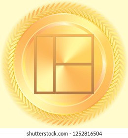 An Illustrated Icon Isolated on a Background - Web Wireframe 3 Way Split