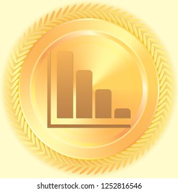 An Illustrated Icon Isolated on a Background - Vertical Chart