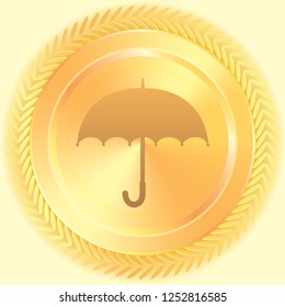 An Illustrated Icon Isolated on a Background - Umbrella
