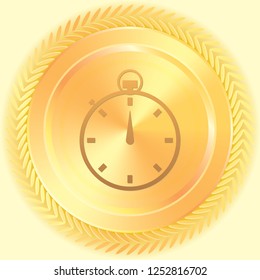 An Illustrated Icon Isolated on a Background - Stopwatch