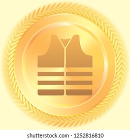 An Illustrated Icon Isolated on a Background - Safety Vest
