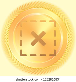 An Illustrated Icon Isolated on a Background - Squared Cross