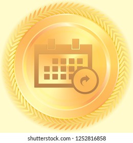 An Illustrated Icon Isolated on a Background - Square Calendar Share