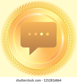 An Illustrated Icon Isolated on a Background - Square Message Bubble