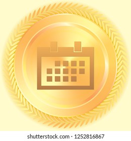 An Illustrated Icon Isolated on a Background - Square Calendar