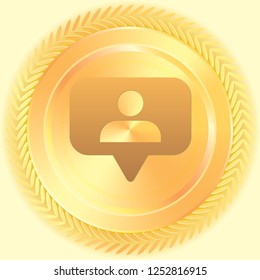 An Illustrated Icon Isolated on a Background - Social Media Person