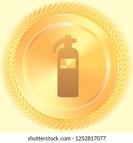 An Illustrated Icon Isolated on a Background - Safety Fire Extinguisher