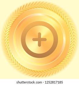 An Illustrated Icon Isolated on a Background - Round Cross-81