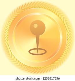 An Illustrated Icon Isolated on a Background - Pin