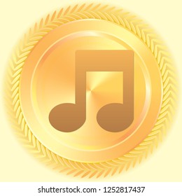 An Illustrated Icon Isolated on a Background - Musical Notes