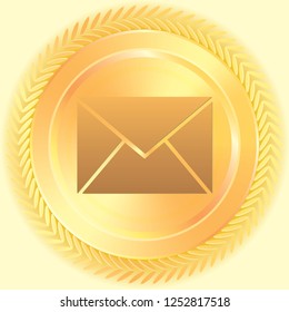 An Illustrated Icon Isolated on a Background - Mail Unread