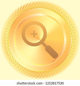 An Illustrated Icon Isolated on a Background - Magnifying Glass Zoom In