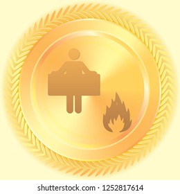 An Illustrated Icon Isolated On A Background - Fire Blanket