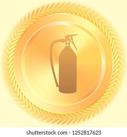 An Illustrated Icon Isolated on a Background - Fire Extinguisher Large