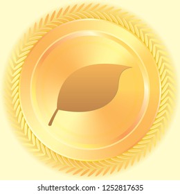 An Illustrated Icon Isolated on a Background - Leaf