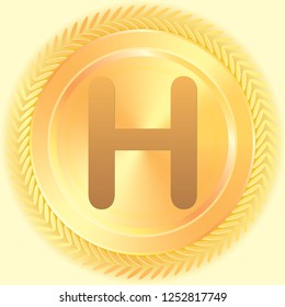 An Illustrated Icon Isolated on a Background - H