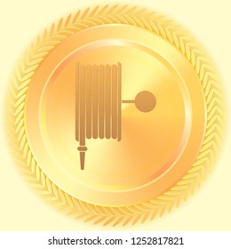 An Illustrated Icon Isolated on a Background - Fire Hose