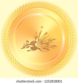 An Illustrated Icon Isolated on a Background - Explosion