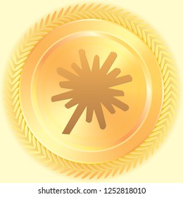 An Illustrated Icon Isolated on a Background - Explosion Thick