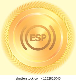 An Illustrated Icon Isolated on a Background - Electronic Stability Programme Light