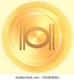 An Illustrated Icon Isolated on a Background - Double Whole Note