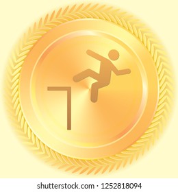 An Illustrated Icon Isolated on a Background - Danger of Falling