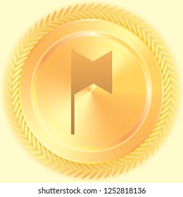 An Illustrated Icon Isolated on a Background - Cross Flag