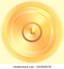 An Illustrated Icon Isolated on a Background - Clock
