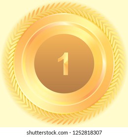 An Illustrated Icon Isolated on a Background - Circle 1 Filled