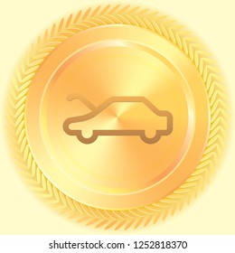 An Illustrated Icon Isolated on a Background - Bonnet Open Light