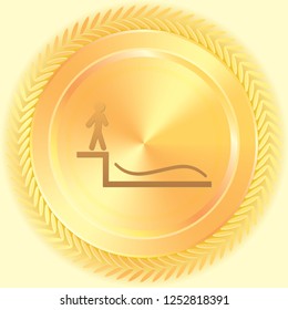 An Illustrated Icon Isolated on a Background - Beware of Shallow Water