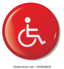 An Illustrated Icon Isolated on a Background - Wheelchair