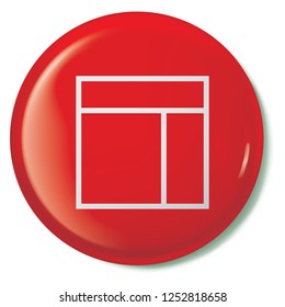 An Illustrated Icon Isolated on a Background - Web Wireframe Split Top and Left