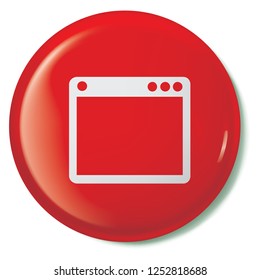 An Illustrated Icon Isolated on a Background - Web Browser