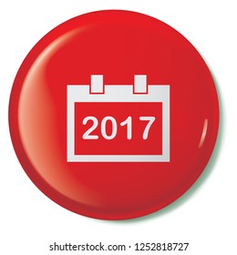 An Illustrated Icon Isolated on a Background - Square Calendar Year