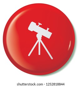 An Illustrated Icon Isolated on a Background - Telescope