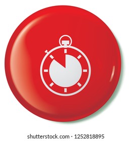 An Illustrated Icon Isolated on a Background - Stopwatch 7 Eighths Complete