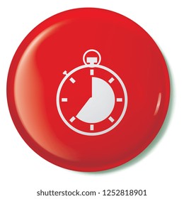 An Illustrated Icon Isolated on a Background - Stopwatch 5 Eighths Complete