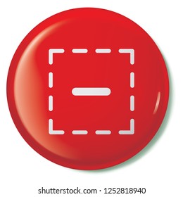 An Illustrated Icon Isolated on a Background - Squared Minus