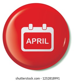 An Illustrated Icon Isolated on a Background - Rounded Calendar Month
