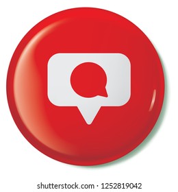 An Illustrated Icon Isolated on a Background - Social Media Message
