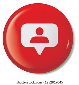 An Illustrated Icon Isolated on a Background - Social Media Person