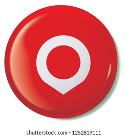 An Illustrated Icon Isolated on a Background - Short Map Pointer Open