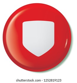 An Illustrated Icon Isolated on a Background - Shield