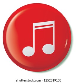 An Illustrated Icon Isolated on a Background - Semi Quavers